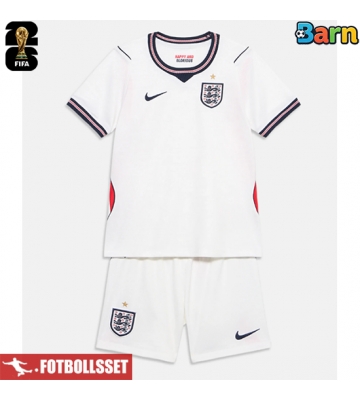 England Hemmatröja Barn VM 2026 Kortärmad (+ Korta byxor)